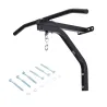 2 en 1 Barra de Dominadas para Pared de Acero Soporte de Saco de Boxeo Carga Máx. 130 kg 93x47x51 cm Negro - Ogal.Es