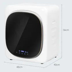 Secadora de Evacuación 3 kg 800W con Pantalla Táctil Control de Tiempo y Temperatura Función Antiarrugas Blanco - Ogal.Es
