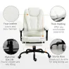 Silla de Oficina con 7 Puntos de Masaje con Reposapiés Retráctil Altura Ajustable Control Remoto y Tejido de PU ... - Ogal.Es