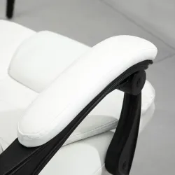 Silla de Oficina con 7 Puntos de Masaje con Reposapiés Retráctil Altura Ajustable Control Remoto y Tejido de PU ... - Ogal.Es