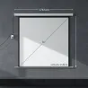 Pantalla de Proyector Eléctrica 85 Pulgadas Pantalla de Proyección con Control Remoto Formato 1:1 HD 4K Blanco - Ogal.Es