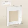 Cubre Radiadores con Puerta Abatible y Ratán Compartimento Diseño Bohemio para Salón Dormitorio Blanco - Ogal.Es
