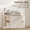 Cubre Radiadores con Puertas Abatibles y Ratán 2 Compartimentos Diseño Bohemio para Salón Dormitorio Blanco - Ogal.Es