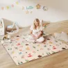 Alfombra Bebé Acolchada Plegable Reversible 150x180 cm Tapete de Actividades Bebé XPE Impermeable Multicolor - Ogal.Es
