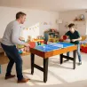 Mesa Multijuegos 5 en 1 con Futbolines para Niños Billar Ping-pong Hockey y Baloncesto 134x108x144 cm Natural y ... - Ogal.Es
