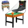 Mesa Multijuegos 5 en 1 con Futbolines para Niños Billar Ping-pong Hockey y Baloncesto 134x108x144 cm Natural y ... - Ogal.Es