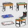 Mesa Multijuegos 5 en 1 con Futbolines para Niños Billar Ping-pong Hockey y Baloncesto 134x108x144 cm Natural y ... - Ogal.Es