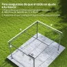 Techo de Repuesto Retráctil 4x3,5 m para Marco de 4x3 m Toldo de Tela Solo para Cenador Jardín con 8 Orificios Gris - Ogal.Es