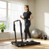Cinta de Correr Plegable con Escritorio Extraíble 2.5HP 1-12 KM/H Pantalla LED Manillar y Soporte para Móvil Negro - Ogal.Es