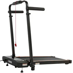 Cinta de Correr Plegable con Escritorio Extraíble 2.5HP 1-12 KM/H Pantalla LED Manillar y Soporte para Móvil Negro - Ogal.Es