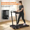 Cinta de Correr Plegable con Escritorio Extraíble 2.5HP 1-12 KM/H Pantalla LED Manillar y Soporte para Móvil Negro - Ogal.Es