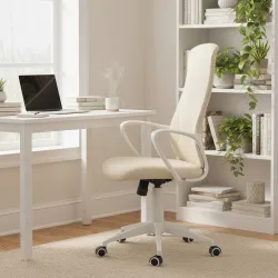 Silla de Oficina Giratoria Altura Ajustable con Reposabrazos Función de Basculante Respaldo Alto 62x56x110-119,5... - Ogal.Es