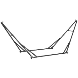 Soporte para Hamaca Plegable 2 en 1 Soporte para Silla Colgante con Estructura de Metal y Bolsa de Transporte Negro - Ogal.Es
