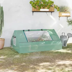 Invernadero Pequeño para Cultivo con 4 Ventanas Enrollables Marco de Acero y Cubierta PE Anti-UV 180x140x80 cm V... - Ogal.Es