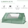 Invernadero Pequeño para Cultivo con 4 Ventanas Enrollables Marco de Acero y Cubierta PE Anti-UV 180x140x80 cm V... - Ogal.Es