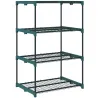 Soporte para Plantas de 4 Niveles Estantería para Plantas de Acero Estantes de Rejilla 67x49x105 cm Verde Oscuro - Ogal.Es
