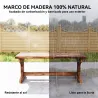 Banco de Jardín de Madera Banco Rústico Exterior de 2 Plazas con Base en Forma de X Carga 240kg 114x40x46cm Carb... - Ogal.Es