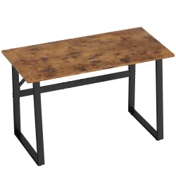 Escritorio Industrial 120x60x76 cm Mesa de Ordenador Patas de Acero para Casa Oficina Estudio Marrón Rústico - Ogal.Es