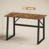 Escritorio Industrial 120x60x76 cm Mesa de Ordenador Patas de Acero para Casa Oficina Estudio Marrón Rústico - Ogal.Es