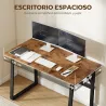 Escritorio Industrial 120x60x76 cm Mesa de Ordenador Patas de Acero para Casa Oficina Estudio Marrón Rústico - Ogal.Es