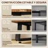 Escritorio Industrial 120x60x76 cm Mesa de Ordenador Patas de Acero para Casa Oficina Estudio Marrón Rústico - Ogal.Es