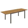 Mesa de Comedor Exterior Extensible de 160-240 cm para 6-8 Personas Mesa de Jardín Rectangular para Terraza Marrón - Ogal.Es
