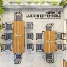Mesa de Comedor Exterior Extensible de 160-240 cm para 6-8 Personas Mesa de Jardín Rectangular para Terraza Marrón - Ogal.Es