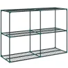 Soporte para Plantas de 3 Niveles Estantería para Plantas de Acero para Interior y Exterior 143x48x100 cm Verde - Ogal.Es