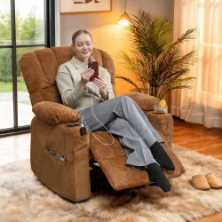 Sillón Relax Reclinable Eléctrico Silencioso con Función Memoria Reposapiés Mando a Distancia Bolsillo Lateral M... - Ogal.Es