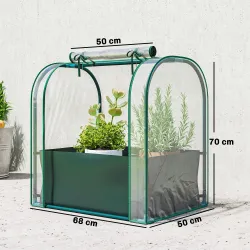 Mini Invernadero con Bolsa de Plantación Invernadero Pequeño Portátil para Interior y Exterior 68x50x70 cm Verde - Ogal.Es