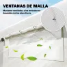 Invernadero de Túnel 6x3x2 m con 3 Puertas Enrollables 4 Ventanas de Malla y Estructura de Acero Galvanizado Blanco - Ogal.Es