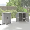 Caseta de Jardín de Madera 75x40x90 cm Armario para Almacenaje de Herramientas con 4 Estantes 2 Puertas Gris - Ogal.Es