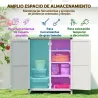 Caseta de Jardín de Madera 75x40x90 cm Armario para Almacenaje de Herramientas con 4 Estantes 2 Puertas Gris - Ogal.Es