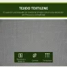 Columpio de Jardín Exterior de 2 Plazas Techo Ajustable y Marco de Acero Asientos Textilene 140x118x162 cm Gris ... - Ogal.Es