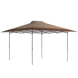 Carpa Plegable Pop-up 4x4 m con Bloqueo Central UPF50+ Altura Ajustable Bolsas de Arena y Bolsa con Ruedas Beige... - Ogal.Es