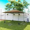 Carpa Plegable Pop-up 4x4 m con Bloqueo Central UPF50+ Altura Ajustable Bolsas de Arena y Bolsa con Ruedas Beige... - Ogal.Es