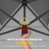 Carpa Plegable Pop-up 4x4 m con Bloqueo Central UPF50+ Altura Ajustable Bolsas de Arena y Bolsa con Ruedas Beige... - Ogal.Es