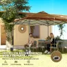 Carpa Plegable Pop-up 4x4 m con Bloqueo Central UPF50+ Altura Ajustable Bolsas de Arena y Bolsa con Ruedas Beige... - Ogal.Es