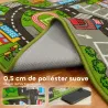 Alfombra Infantil Carretera de Ciudad 200x150 cm Alfombra Educativa Antideslizante para Gateo y Jugar con Coches - Ogal.Es