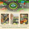 Alfombra Infantil Carretera de Ciudad 200x150 cm Alfombra Educativa Antideslizante para Gateo y Jugar con Coches - Ogal.Es