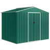 Cobertizo de Jardín Exterior 3,6 m² 236x171x191 cm con Puertas Correderas y Ranuras de Ventilación Verde - Ogal.Es