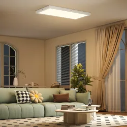 Juego de 4 Lámparas de Techo Color Regulable con Interruptor DIP y de Pared 3000K/4000K/6000K 60x30x3,7 cm Blanco - Ogal.Es