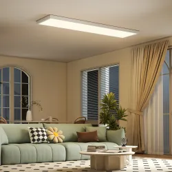 Juego de 4 Lámparas de Techo Color Regulable con Interruptor DIP y de Pared 3000K/4000K/6000K 120x30x3,7 cm Blanco - Ogal.Es