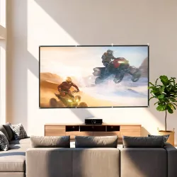 Pantalla de Proyección Manual 120 Pulgadas Formato 16:9 HD 4K/8K para Interior y Exterior Blanco - Ogal.Es