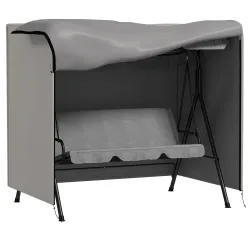 Funda para Balancín de Jardín con Cremallera Cubierta para Muebles de Exterior 177x114x152 cm Gris - Ogal.Es