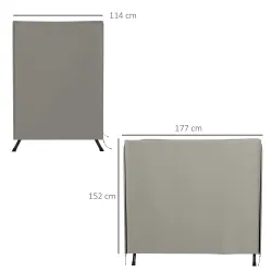 Funda para Balancín de Jardín con Cremallera Cubierta para Muebles de Exterior 177x114x152 cm Gris - Ogal.Es