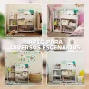 Estantería Infantil para Juguetes Estantes Abiertos Compartimentos Diseño de Ositos Organizador de Juguetes Blanco - Ogal.Es