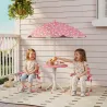 Conjunto de Mesa y Sillas Infantil de Jardín de 4 Piezas Sillas Plegables Sombrilla Desmontable Diseño Unicornio... - Ogal.Es