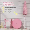 Conjunto de Mesa y Sillas Infantil de Jardín de 4 Piezas Sillas Plegables Sombrilla Desmontable Diseño Unicornio... - Ogal.Es