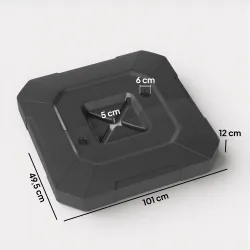 Juego de 2 Pesas para Sombrilla, Bases para Sombrilla Rellenables 80 kg con Agua 80 kg o Mezcla de Agua y Arena ... - Ogal.Es